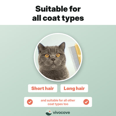 Suitable for short and long-haired cats